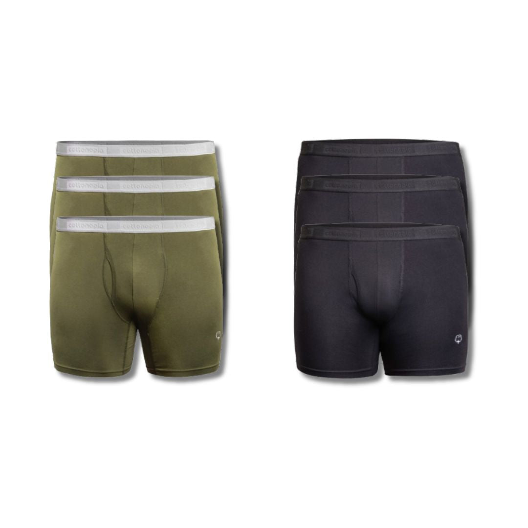 6-Pack Premium Cotton Boxer Briefs | The Essentials Bundle