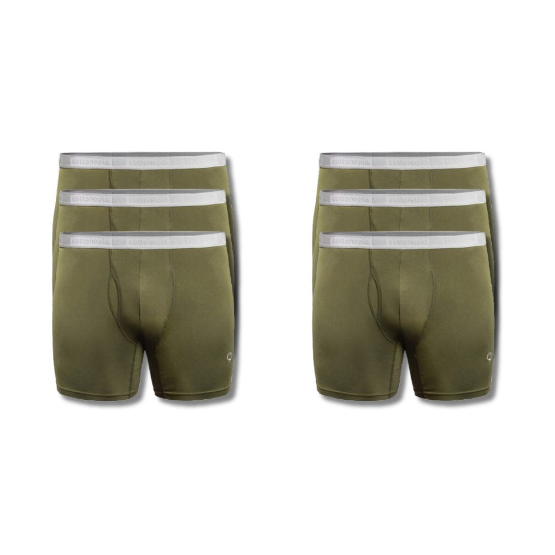 6-Pack Premium Cotton Boxer Briefs | The Essentials Bundle