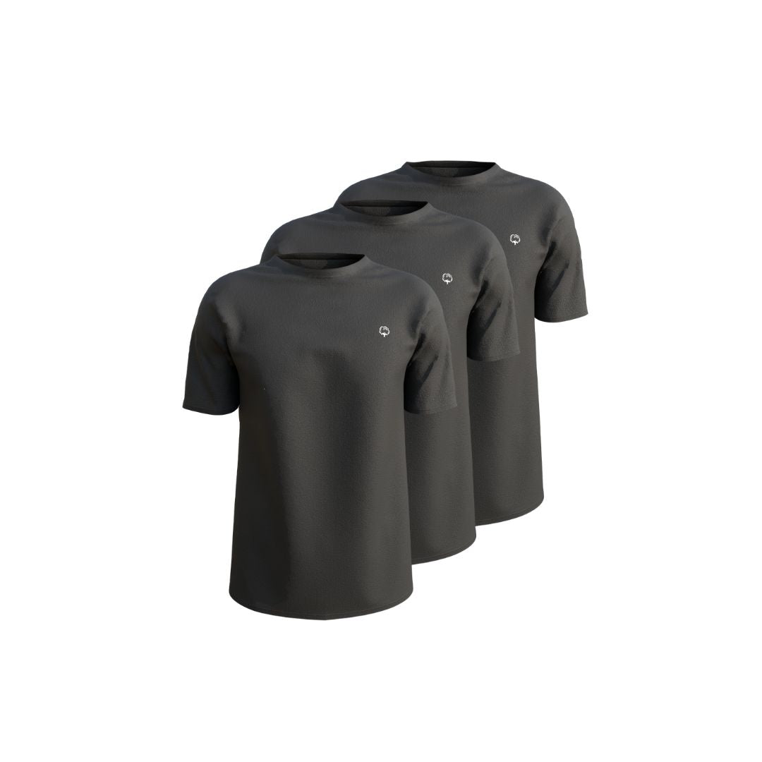 3 Pack Premium Cotton Crewneck T-Shirt – The Daily Pack