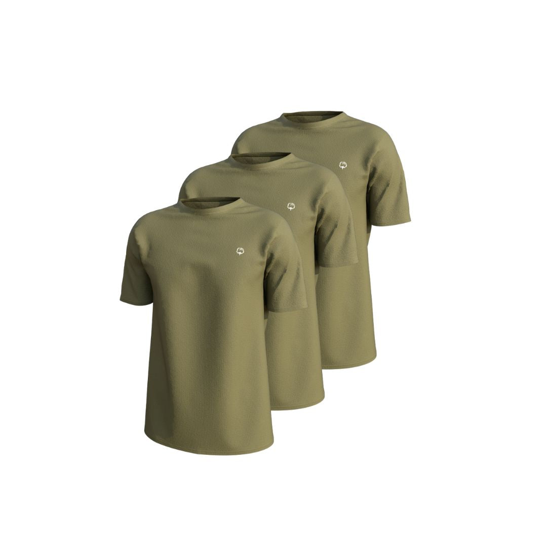 3 Pack Premium Cotton Crewneck T-Shirt – The Daily Pack