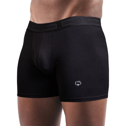 Men cotton black underwear boxers on a model angel view - Undergarment Category