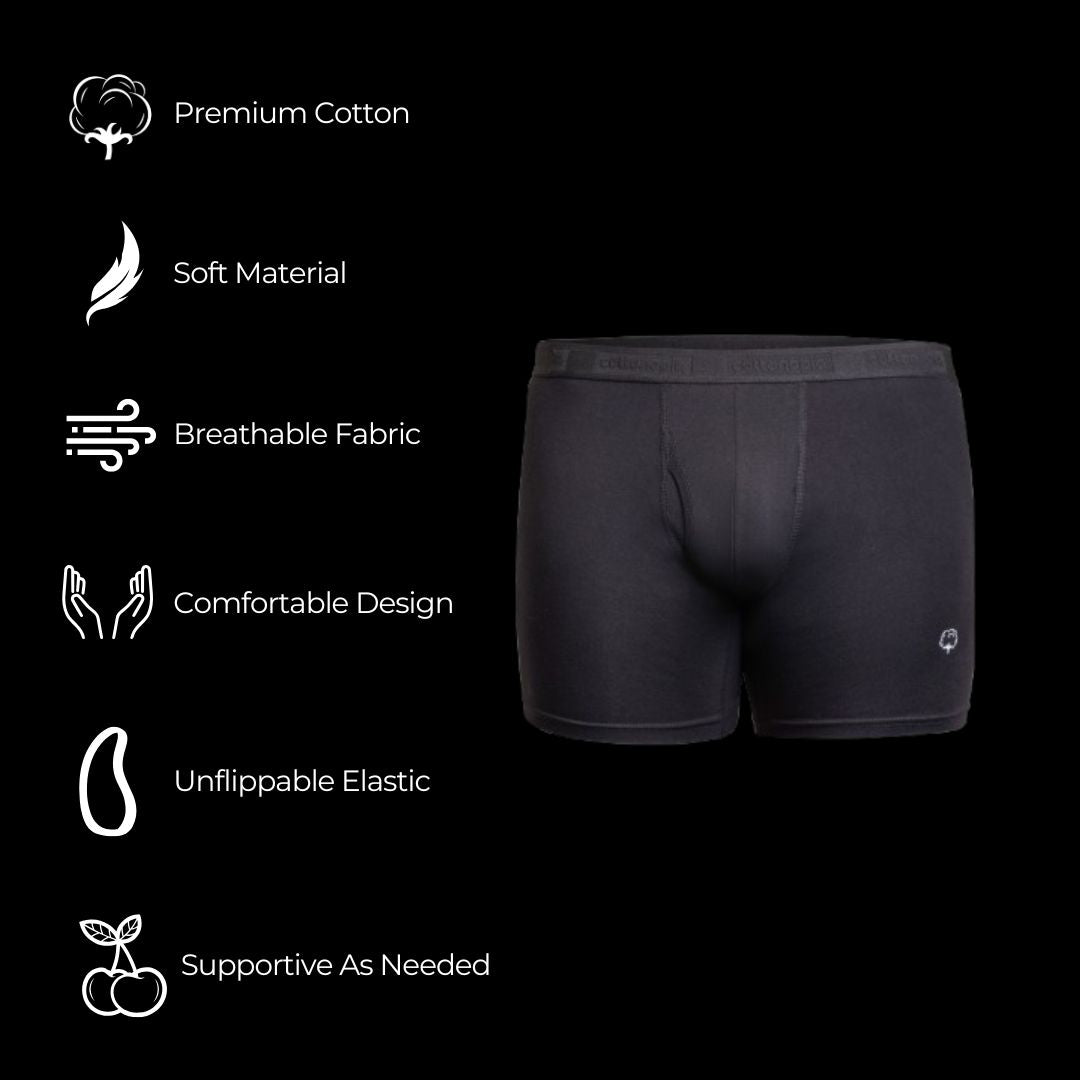 6-Pack Premium Cotton Boxer Briefs | The Essentials Bundle