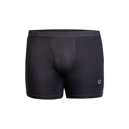 Men cotton black underwear boxers on a ghost model front view - Undergarment Category