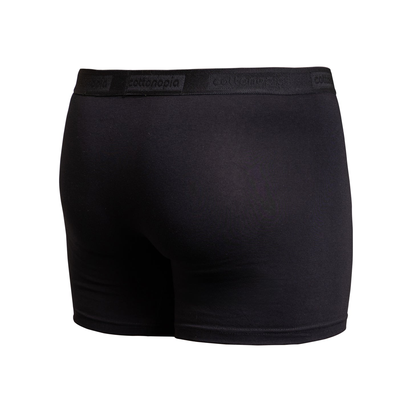 Men cotton black underwear boxers on a ghost model back view - Undergarment Category