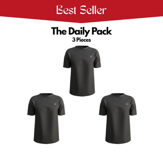 3 Pack Premium Cotton Crewneck T-Shirt – The Daily Pack