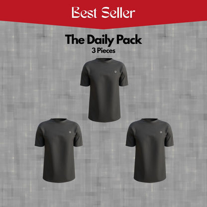 3 Pack Premium Cotton Crewneck T-Shirt – The Daily Pack