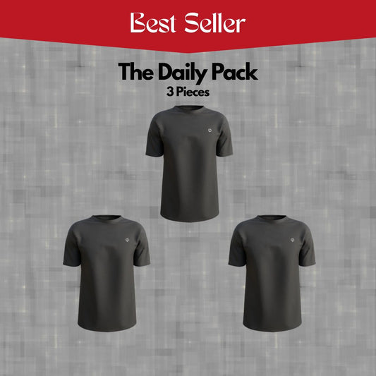 3 Pack Premium Cotton Crewneck T-Shirt – The Daily Pack