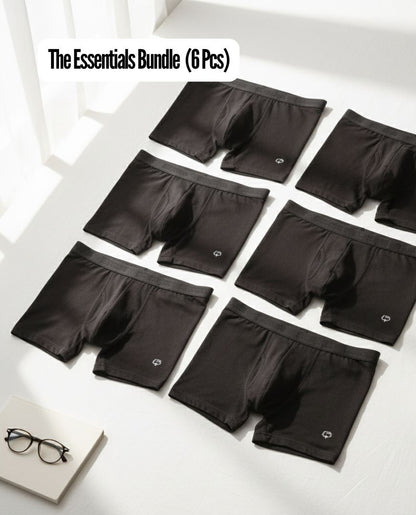 6-Pack Premium Cotton Boxer Briefs | The Essentials Bundle